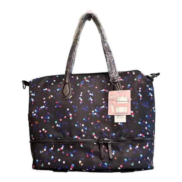 NWT Mondani New York Black Multicolored Weekender Bag - Picture 2 of 6